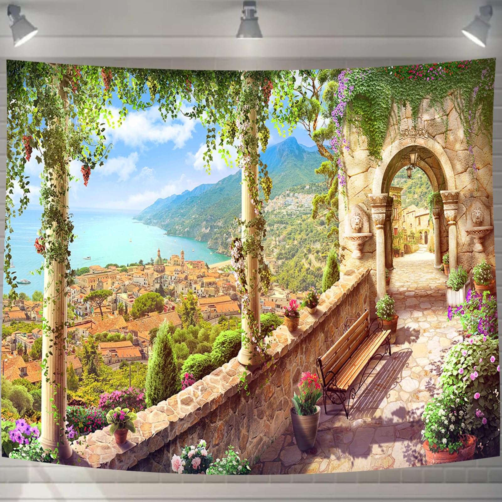 ヨーロッパ　タペストリー Amazon.co.jp: U-SITU タペストリー 北欧風 古典的 ヨーロッパ風景