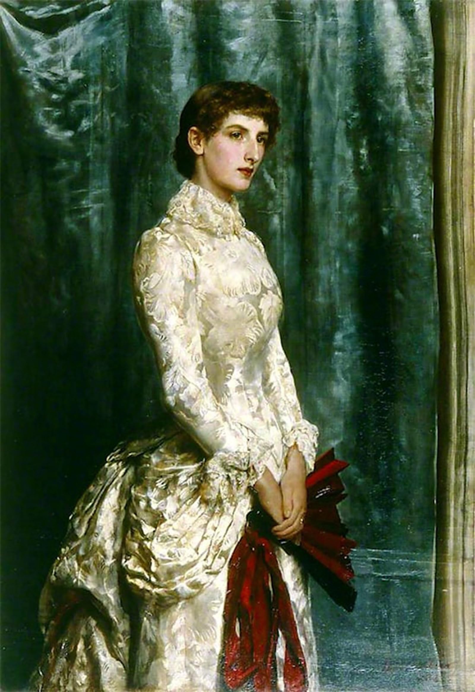 ARTXLXXBN Famous Print Painting Colorful Art Print Mrs Harland Peck by John Collier Canvas Art Decorations for Home Decor 60x90cm