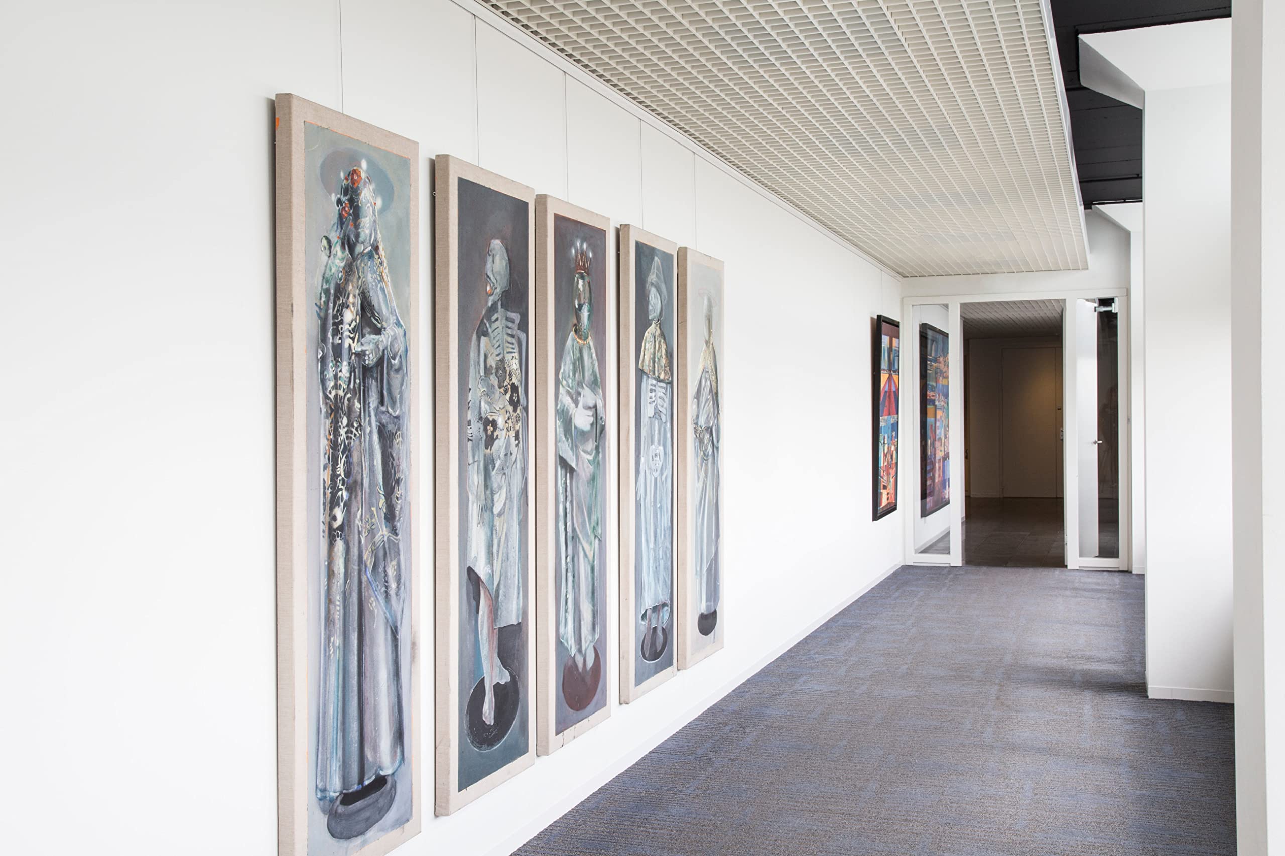 STAS Bilderschienen - Galerieschiene Aluminium / 200cm (2x 100cm) Cliprail Pro (45kg) - komplettes Set inkl. Perlonseile und Bilderhaken