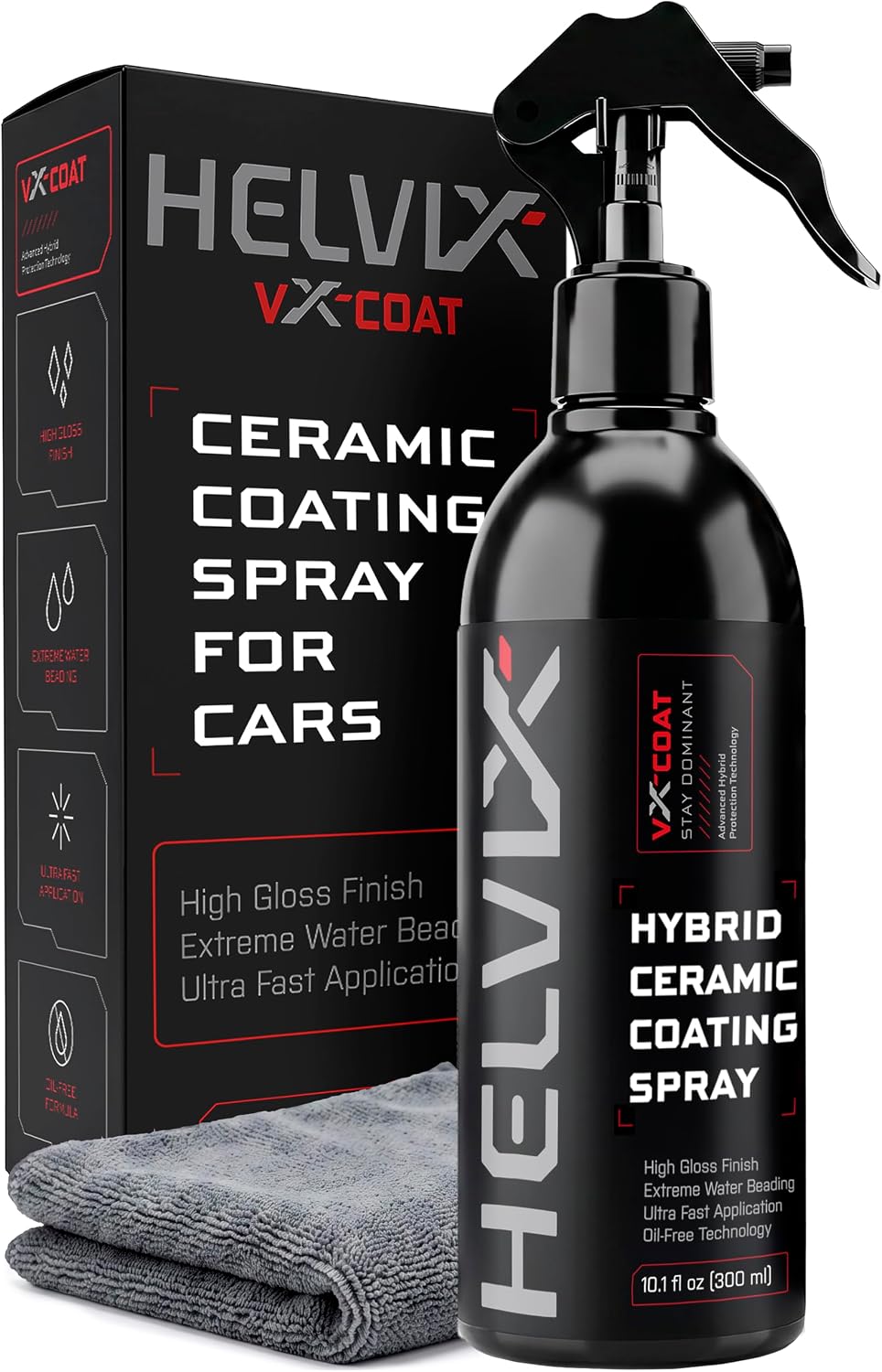 Ceramic Coating Spray for Cars, Nano Quick Detailer, Water-Based Formula