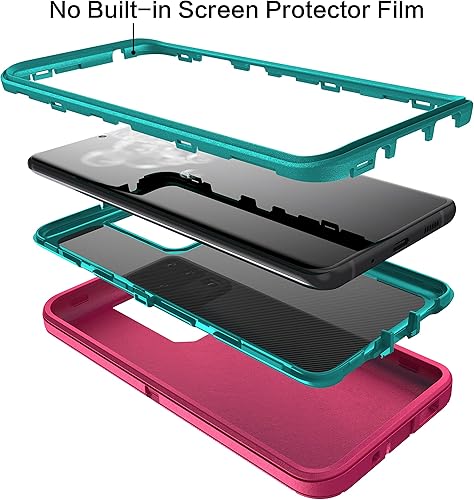 Miniatura 2 de MXX Funda resistente para Samsung Galaxy S20 Ultra (sin protector de pantalla), protección contra caídas para Galaxy S20 Ultra 5G (rosaazul claro)