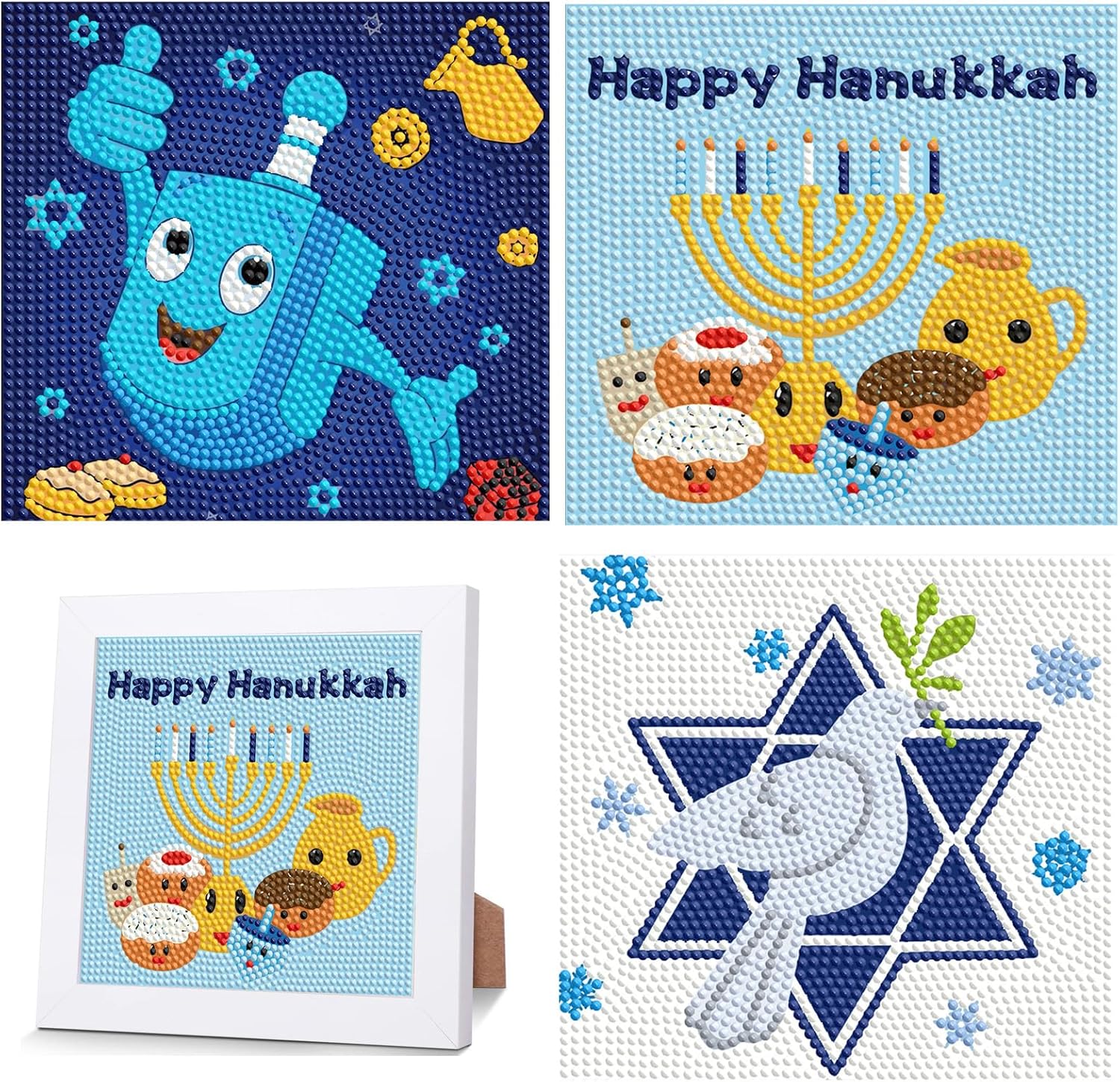 Hanukkah diamond art cards