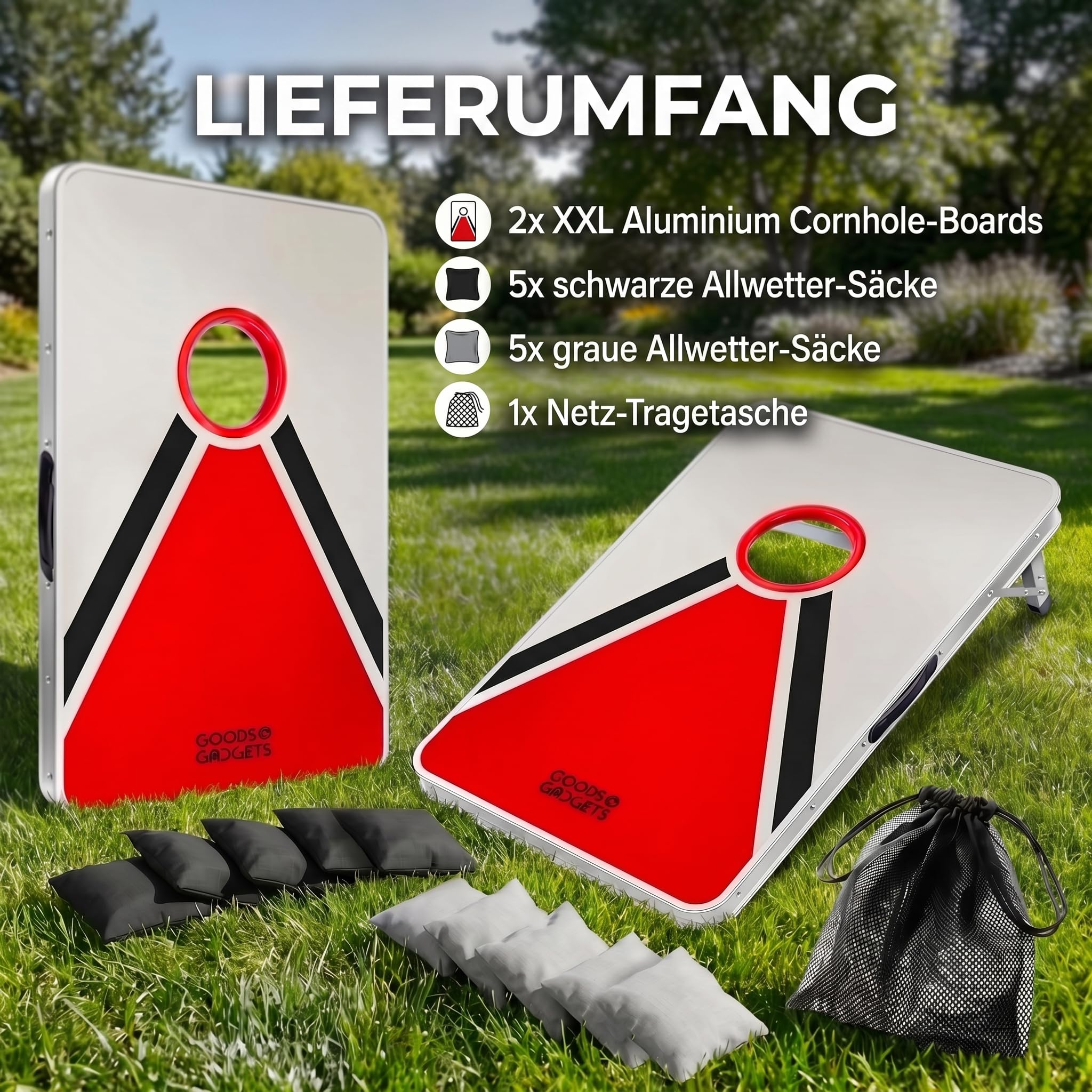 XXL Cornhole-Spiel Outdoor Indoor Geschicklichkeitsspiel mit extra großen Sandsäckchen