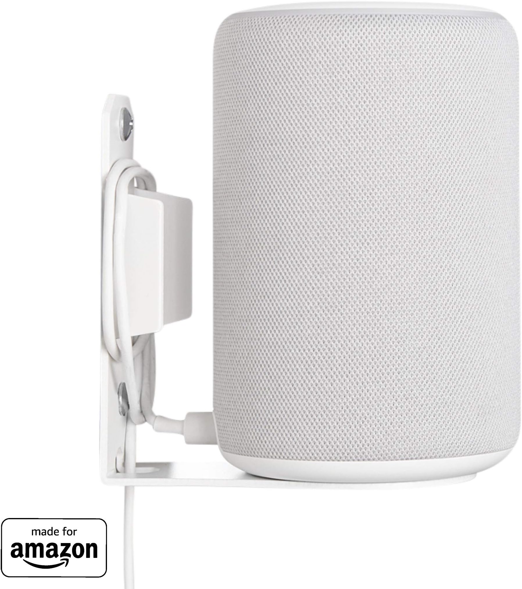 "Made for Amazon" Wall Mount for Echo (2nd Gen or 3rd Gen) and Echo Plus (2nd Gen) - White