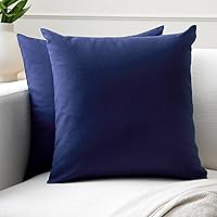 Vista 54 de Encasa XO Juego de 4 fundas de almohada de 24 x 24 pulgadas Sin relleno Fundas de almohada de algodón para sala de estar, cama, sofá, sofá