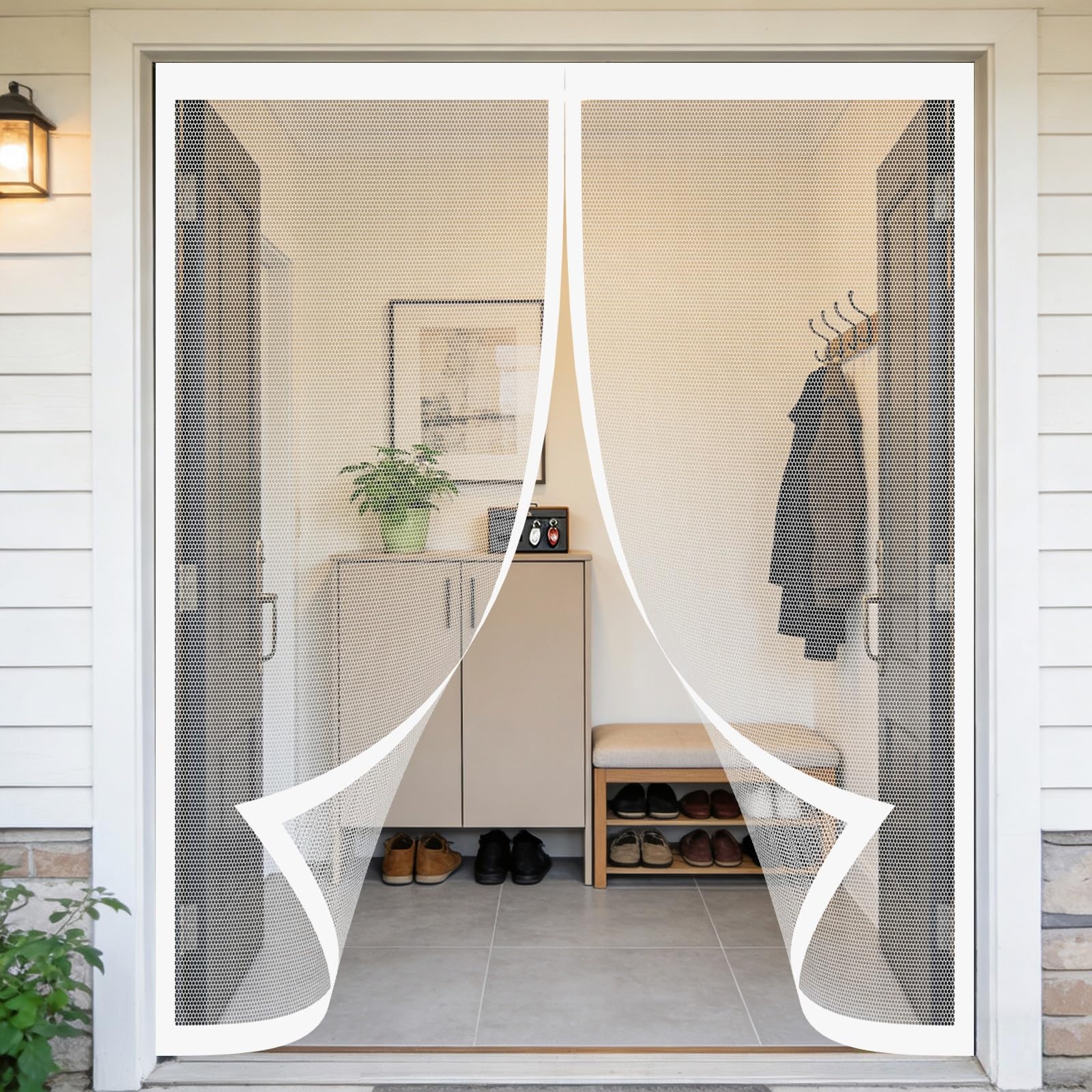Moustiquaire aimantée pour porte fenetre anti-insectes fermeture automatique