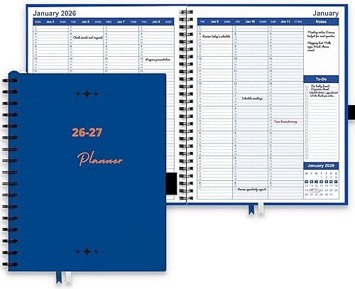 StriveZen - Agenda por hora 2026-2027 de enero de 2026 a julio de 2027, libro de citas semanal, calendario de programación diaria, médico, negocios,