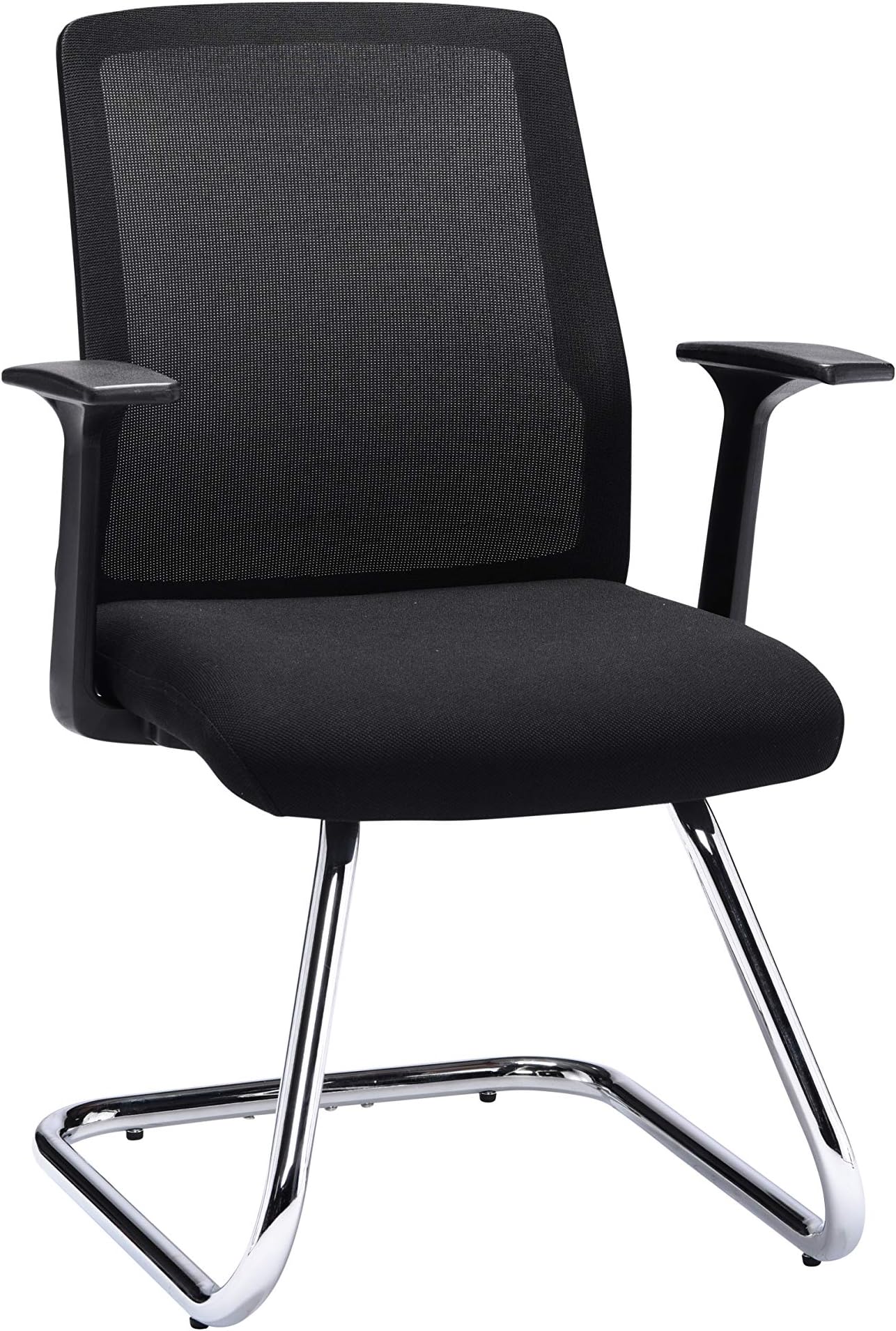 VOSAREA 5 x Replacement Felt Slider Chairs for Office Home (Black