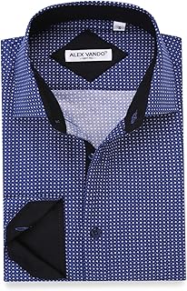 Sponsored Ad - Alex Vando Mens Printed Dress Shirts Long Sleeve Regular Fit Button Down Shirt