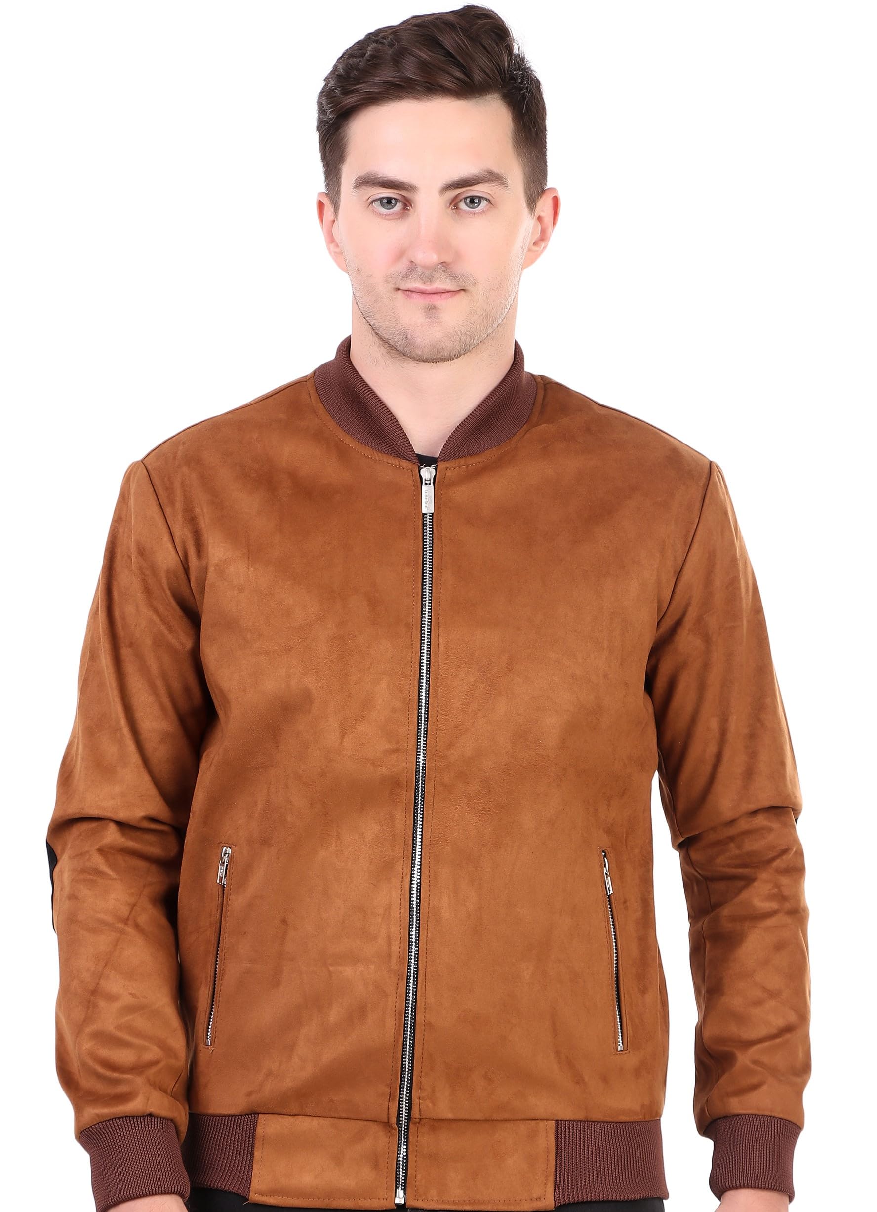 leather retail Men's Suede Faux Leather Jacket-picture-31