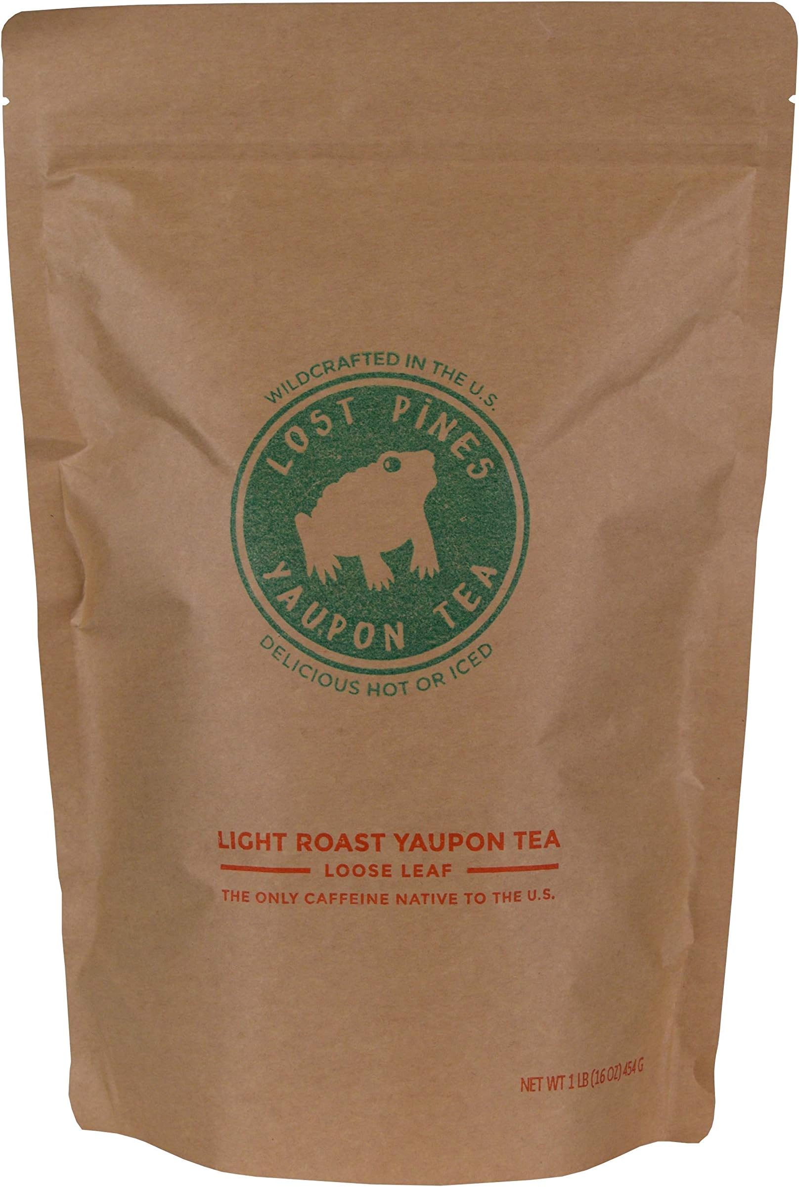 Yaupon Tea - 1LB (16oz) Light Roast (loose leaf) - Lost Pines Yaupon Tea - Sustainably wild harvested yaupon, the only caffeinated plant native to North America