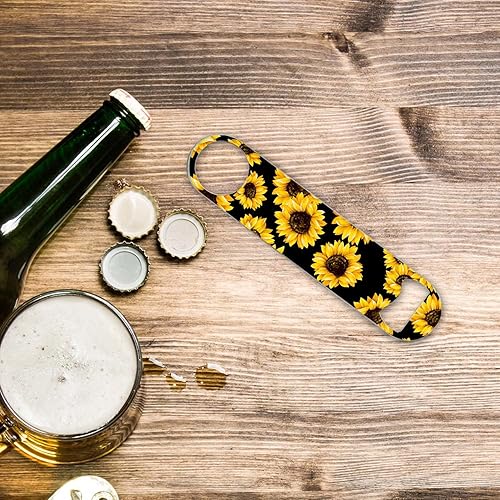 Miniatura 8 de Abrebotellas de acero inoxidable, abrebotellas plano, duradero, para el hogar, cocina, bar, restaurante, fiesta, 7 pulgadas (mármol blanco)