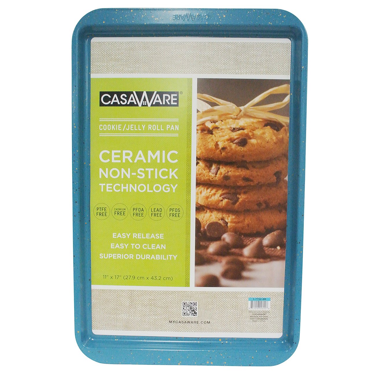 Casaware Set Di 3 Teglie Da Forno E Jelly Roll, Rivestimento Antiaderente In Ceramica Blue Granite, Dimensioni Multiple, Adatte A Tostapane E Forni - 2