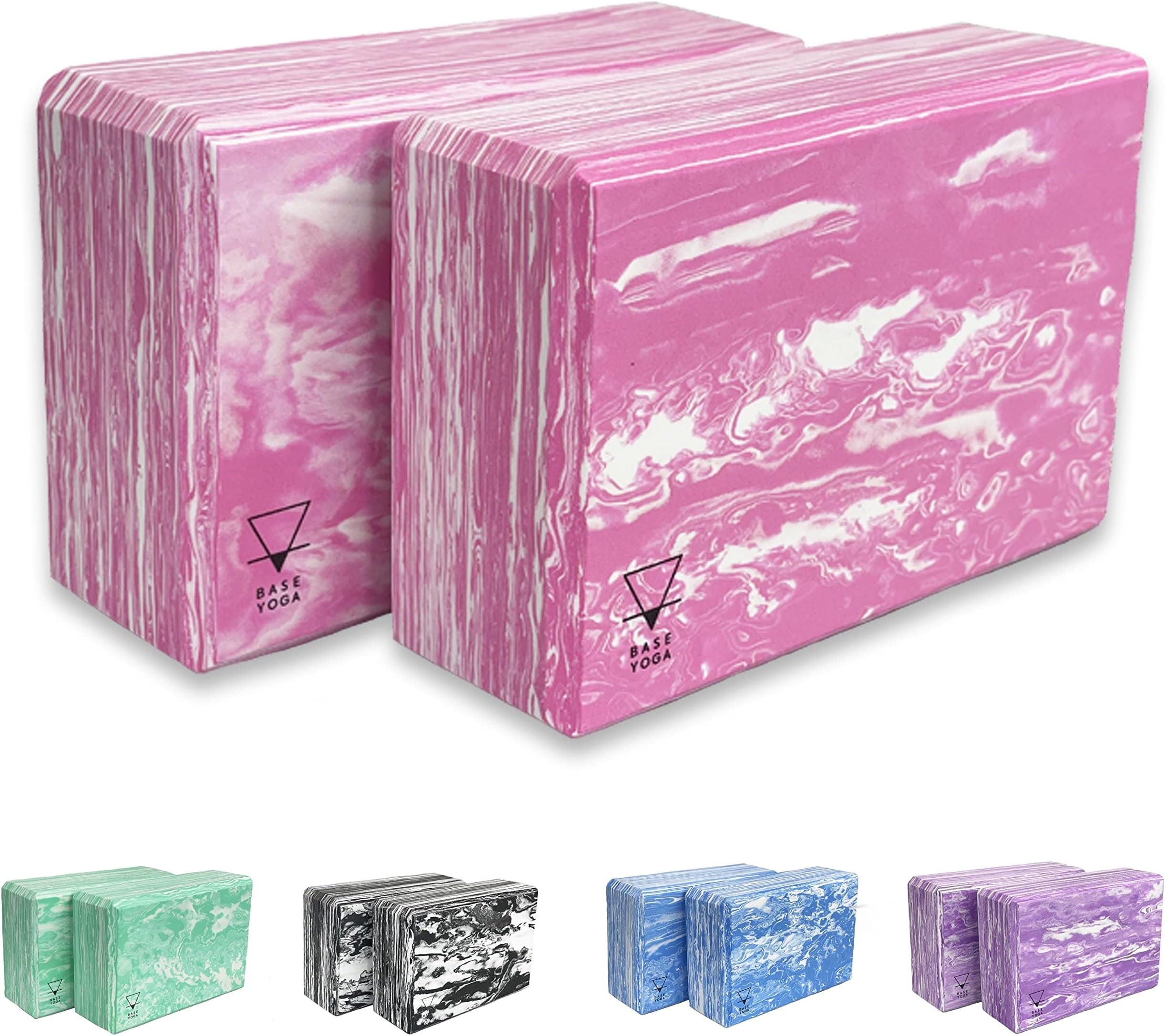 Yoga Blocks - 1 or 2 pc set - Unique Strong/Firm/Lightweight EVA foam support block/brick