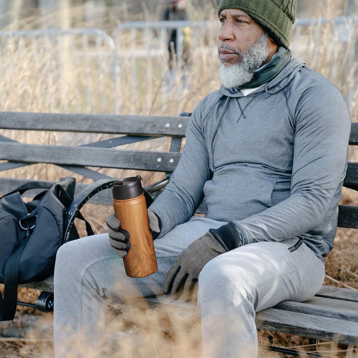 Sivaphe Tea Infuser Bottle With Removable Loose Leaf Tea Strainer, 18/8 Stainless Steel Insulated Travel Tumbler Festival Gift(Wood Grain) - Image 8