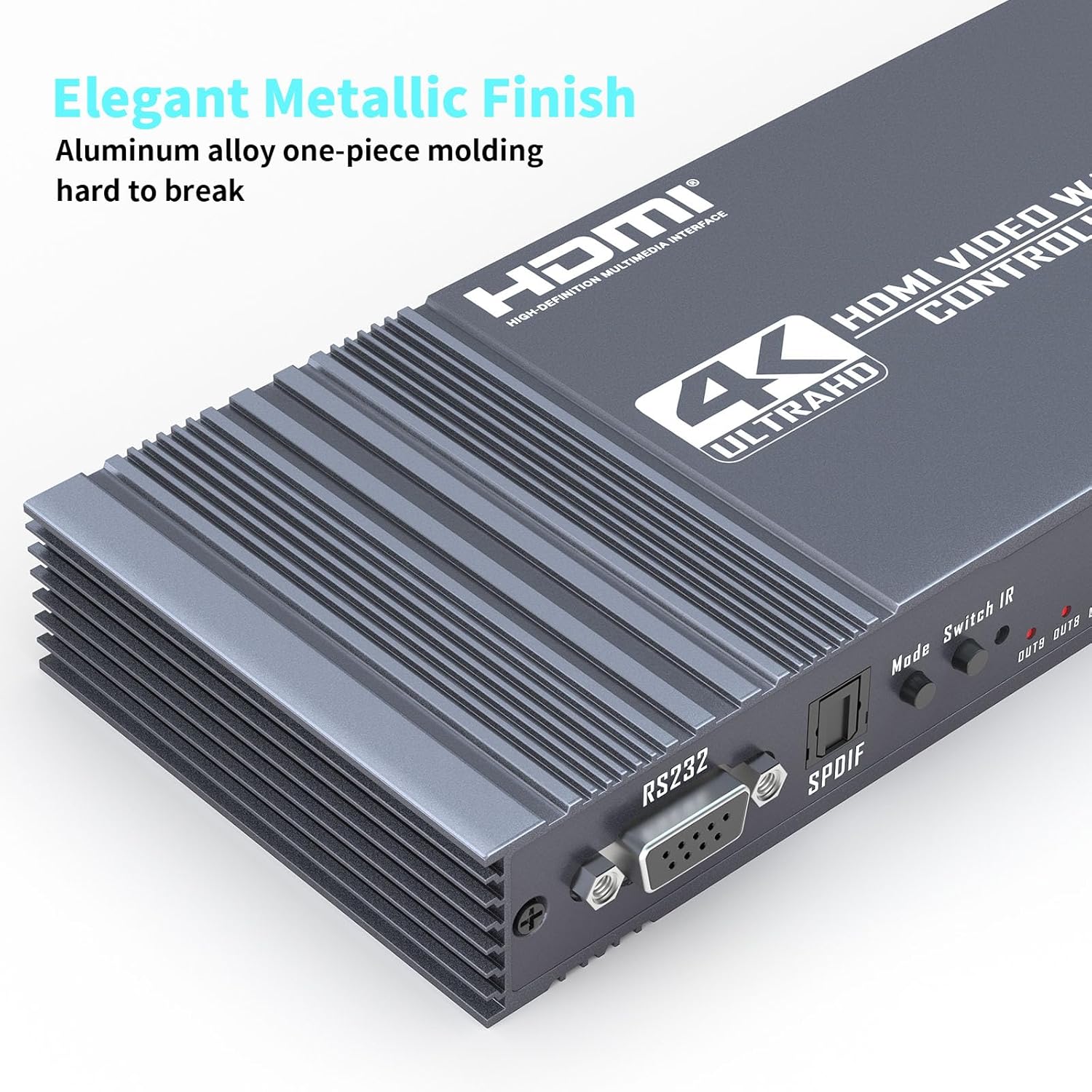 4K Video Wall Controller 3x3, HDMI Video Wall Processor for 9 Screens, with Image 17 Splicing Modes, DVI, RS232, 180° Rotate, Audio Extractor, 2x1, 2x2, 2x3, 3x1, 3x2, 3x3, 2x4, 4x1, 4x2，9 TV into 1