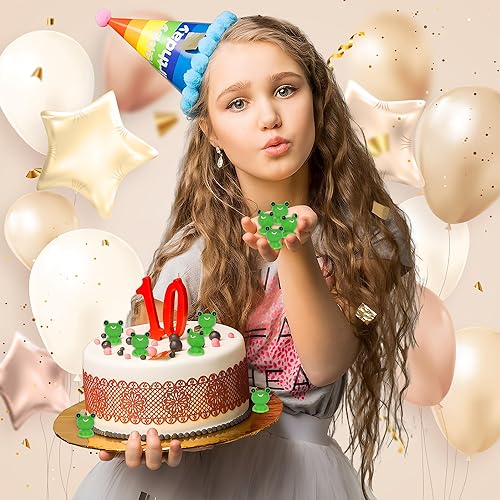 Miniatura 4 de 50 piezas de mini ranas para decoración de jardín, pequeñas ranas de plástico en miniatura de resina para jardín de hadas, decoración de paisaje de