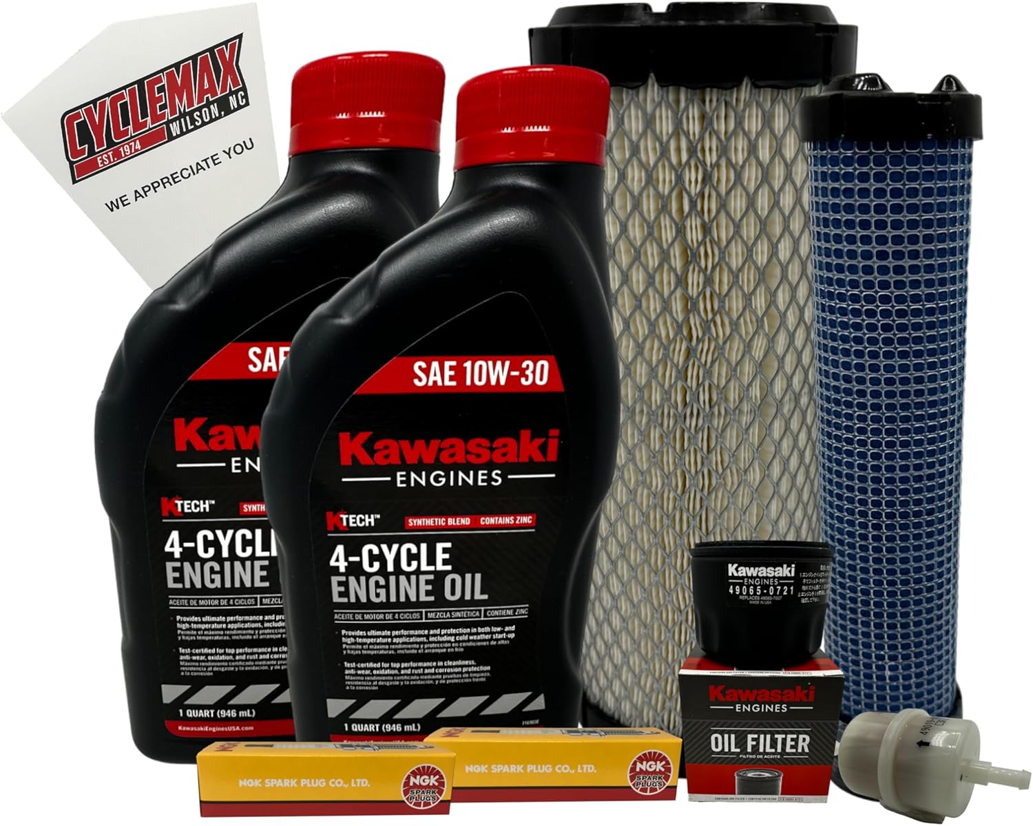 Cyclemax Tune Up Kit SAE 10W30 with Spark Plugs for
