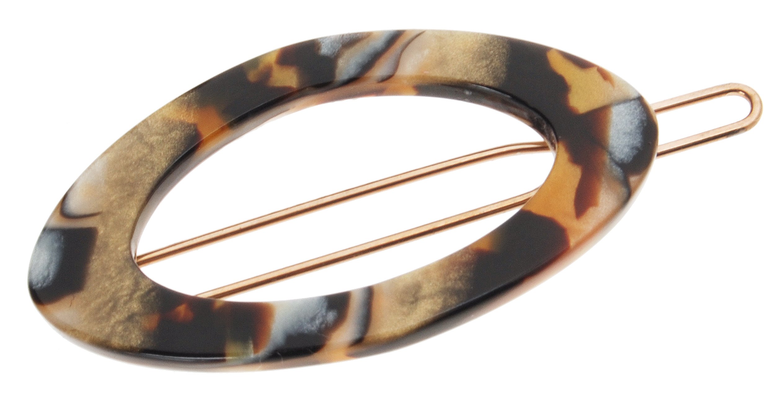 France Luxe Narrow Oval Tige Boule Barrette, Lasco Hair Clip