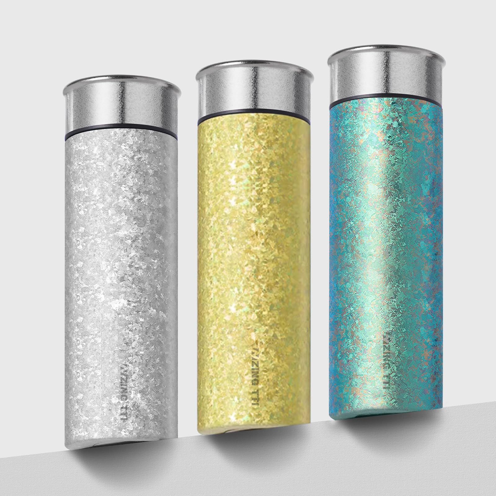 ZING TTI Pure Titanium Isolierbecher, Edelmetall Teetasse, 425.2 g, doppelwandiger vakuumisolierter Becher, Kaffeetasse, langlebige Temperaturerhaltung, kann als Geschenk gegeben werden (Grün)