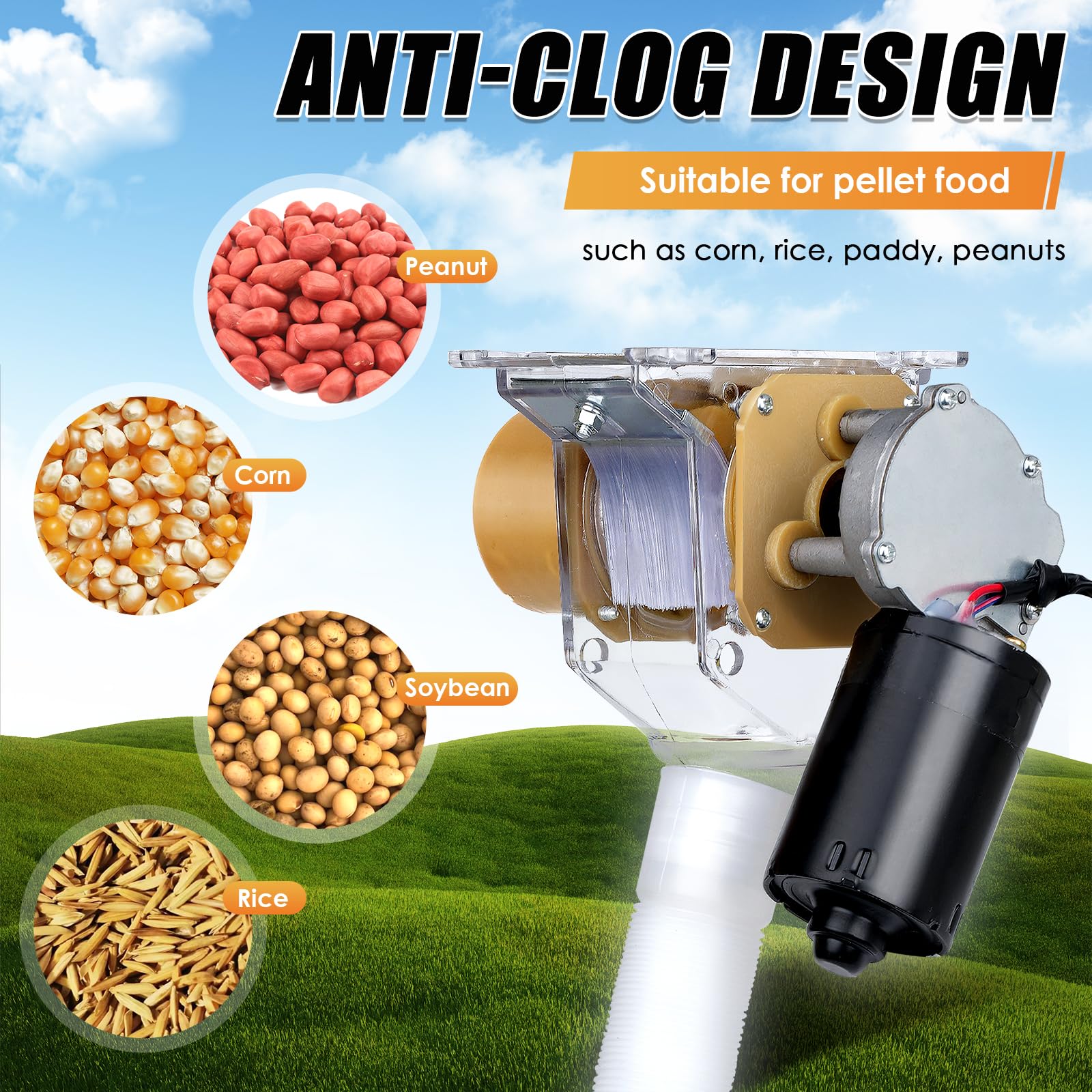 Comedero automático de pollo con temporizador, 16 grupos de comederos de aves de corral cronometrados y cuantitativos, kit dispensador de alimentos por gravedad automática para pollo, gallo,
