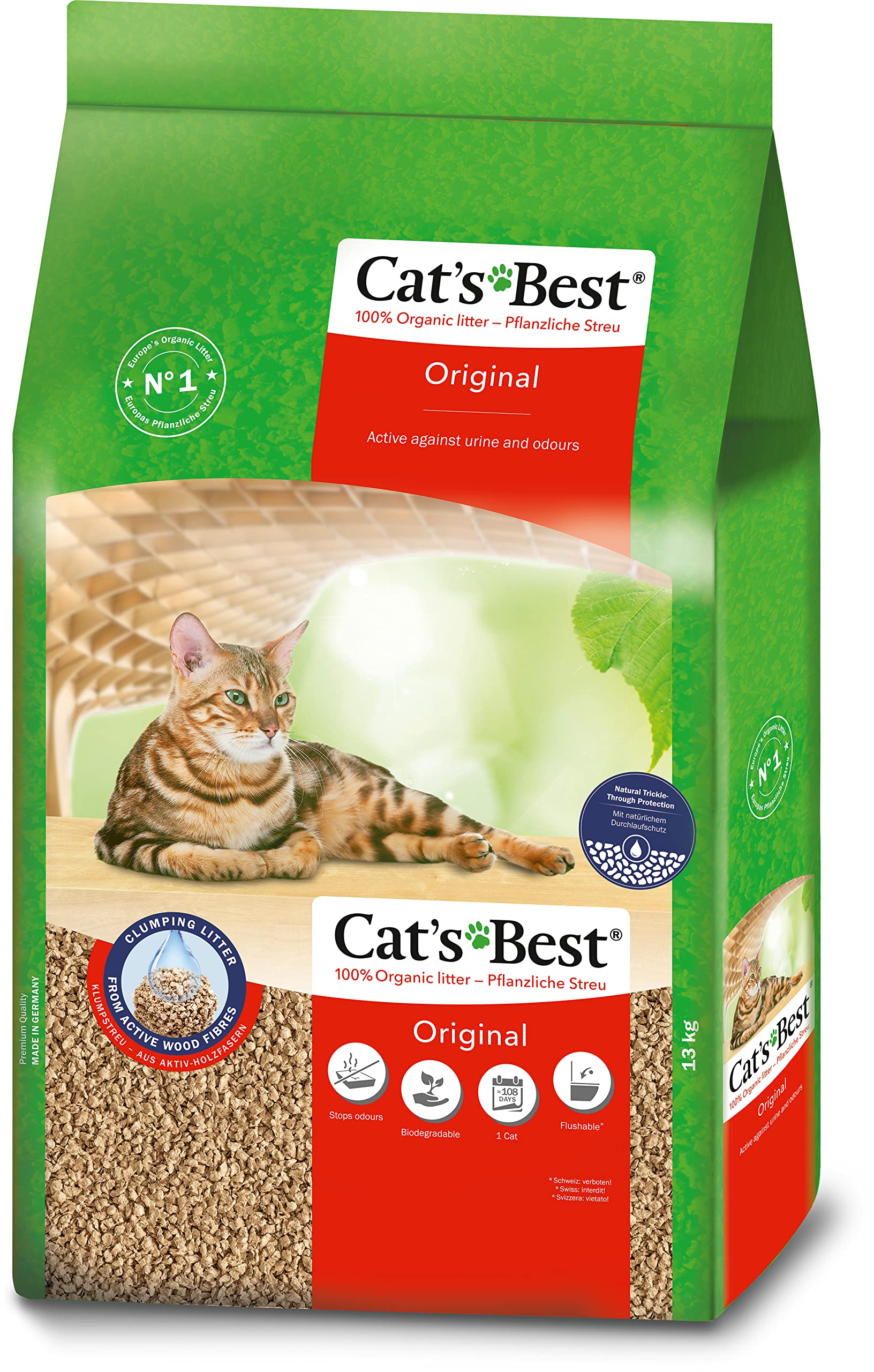 Ajm Pet - Litière agglomérante Originale pour Chats - 13 kg