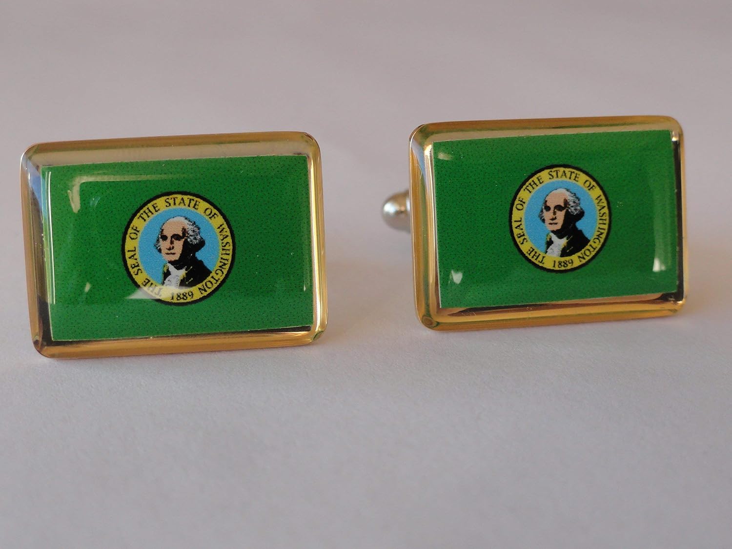 Washington State Flag Cufflinks, Lapel Pins, Tie Bars, Earrings, Jewelry and Accessories