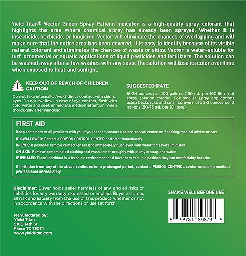 Miniatura 2 de Indicador de patrón de pulverización concentrado no iónico 8020 verde vector, 8 oz cada uno