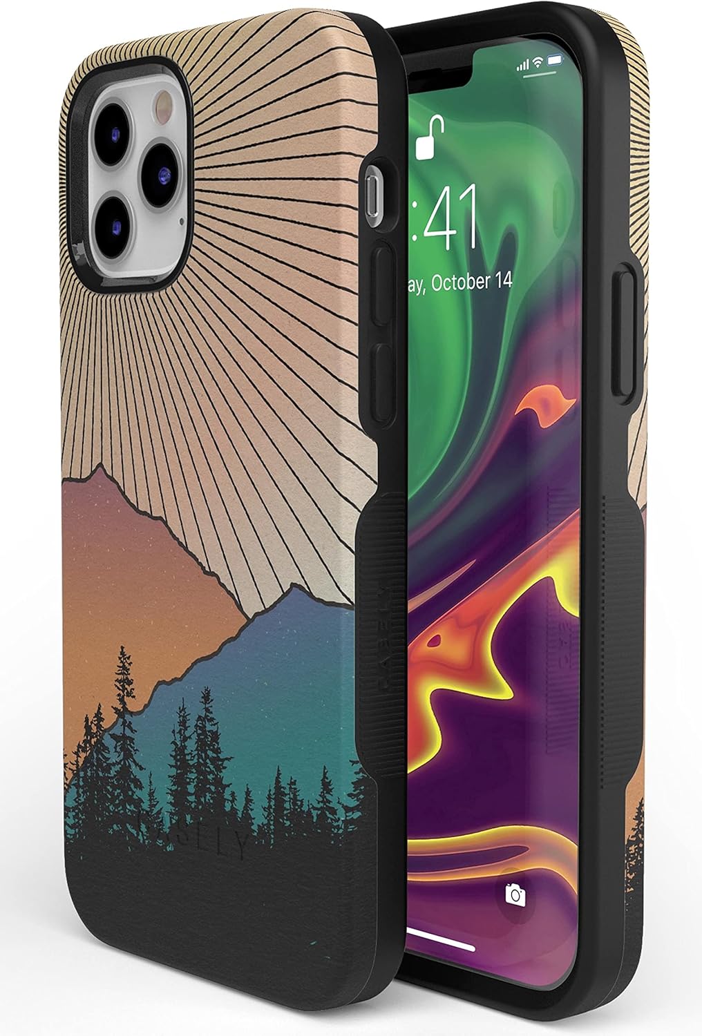 Casely iPhone 12 Pro Max Case | Golden Hour | Mountain Sunset | Bold Protective Design | MagSafe Compatible Design