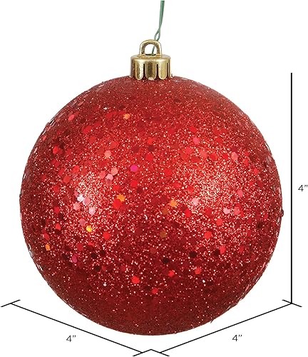 Miniatura 2 de Vickerman - Adorno de esfera de Navidad con acabado de caramelo sin costuras