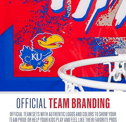 Miniatura 6 de Franklin Sports NCAA - Aro de baloncesto sobre la puerta, aro de baloncesto para interiores con baloncesto para niños, mini aro para dormitorio +