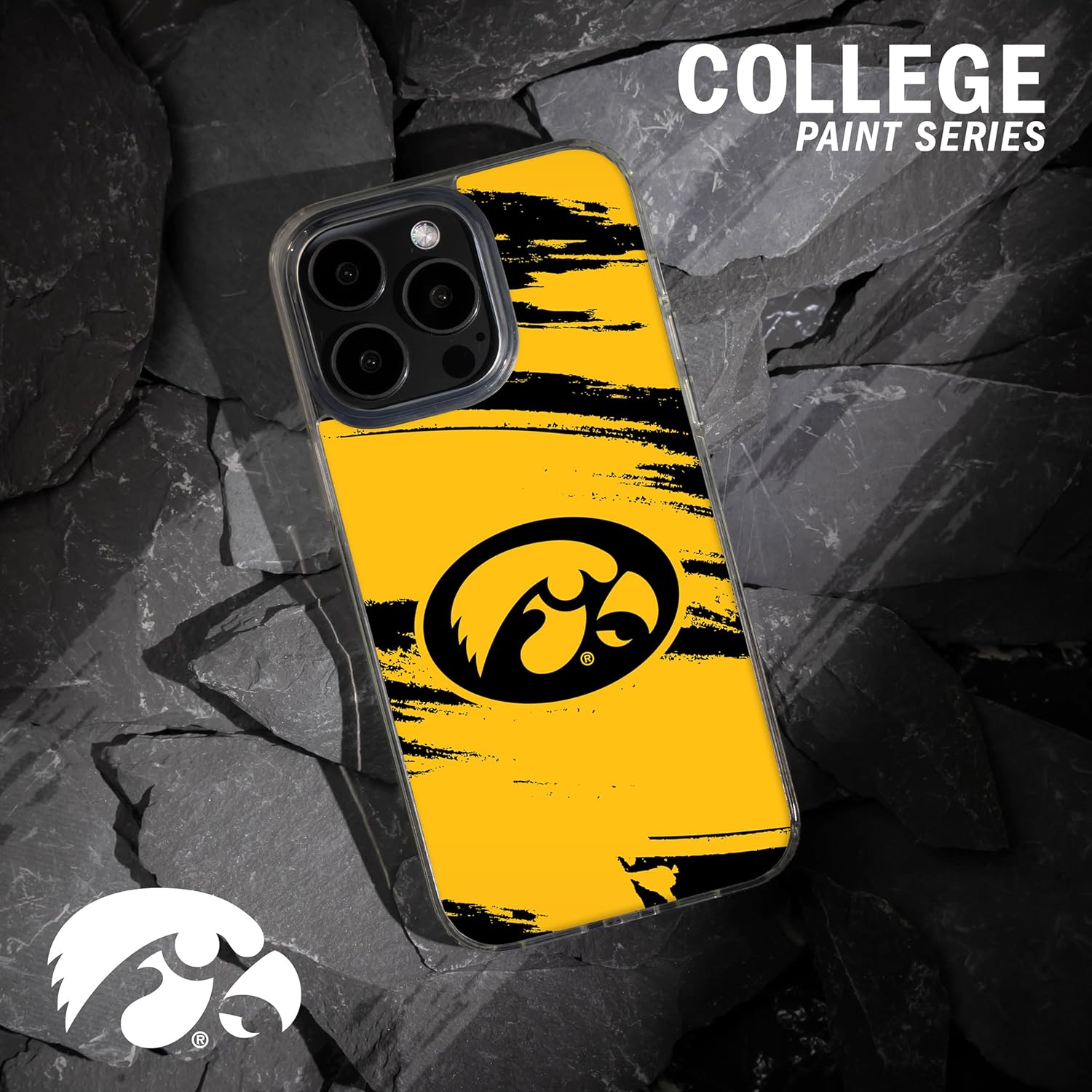 Affinity Bands Iowa Hawkeyes HD Phone Case Compatible with MagSafe Apple iPhone 17 (Paint)