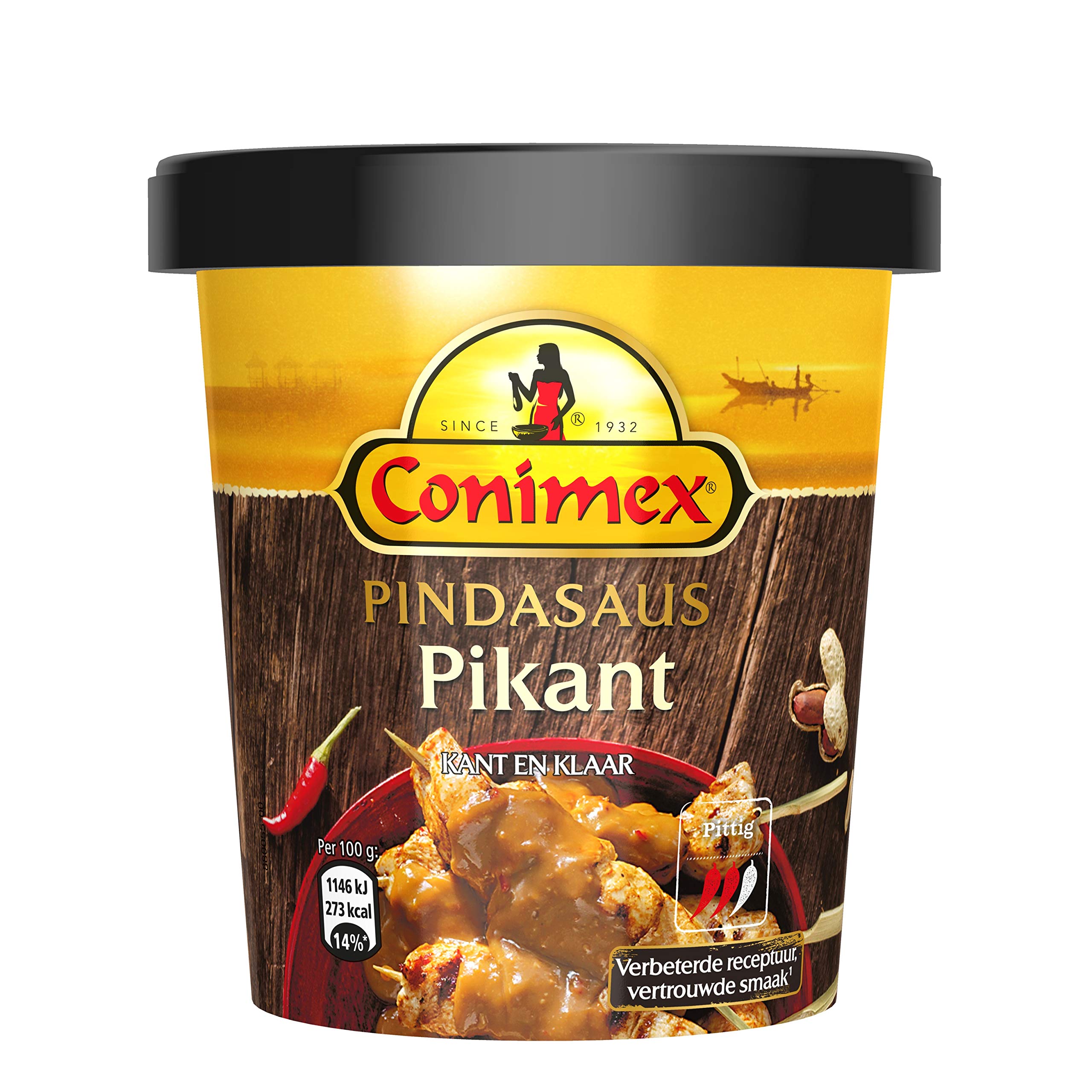 Conimex prêt à l'emploi sauce satay epicée 400 g - selon une recette indonésienne authentique