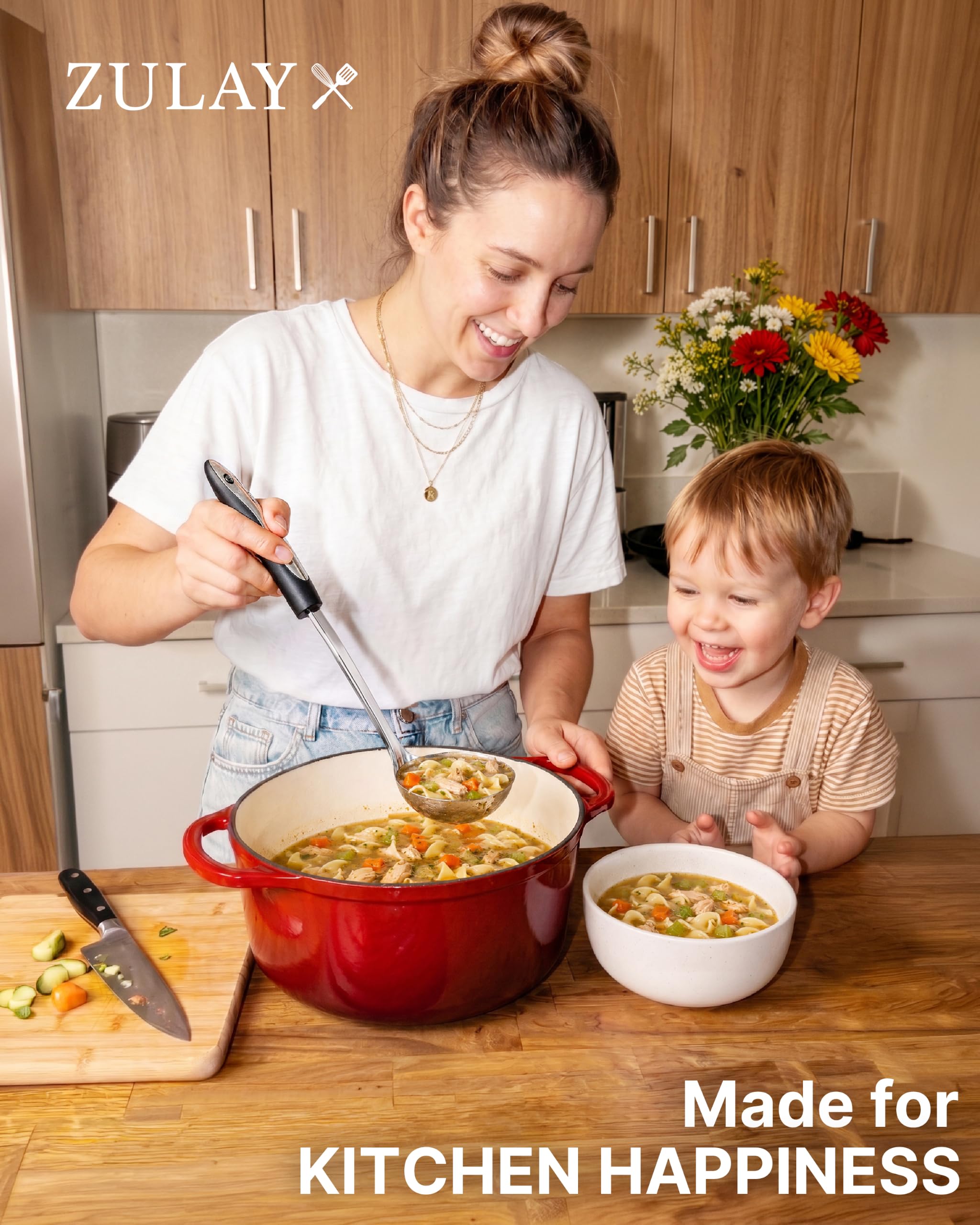 Zulay Kitchen Stainless Steel Soup Ladle - 12" -9 Zulay Kitchen Stainless Steel Soup Ladle - 12" -9