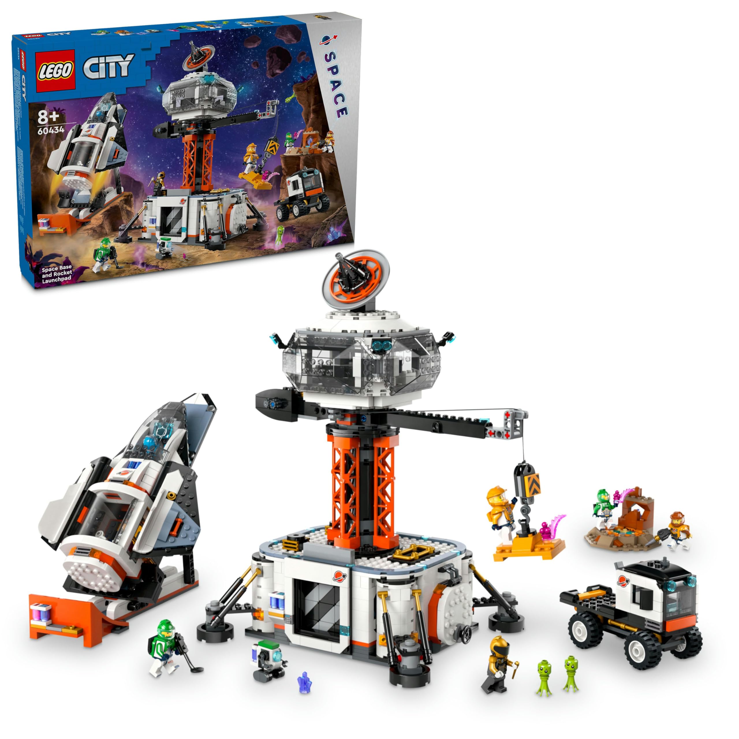 CUTIE BOX SET　A＋B LEGO City Uzay Üssü ve Roket Fırlatma Rampası 60434-8 Yaş ve Üstü
