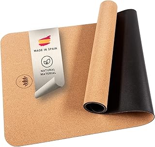 Lotuscrafts® Arise Cork Yogamatte Kork mit 100% Naturkautschuk, Extrem Rutschfest, Yoga Matte für Hot Yoga mit Sweat Proof Oberberfläche, 185 x 65 x 0,4 cm