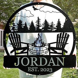 Custom Garden Metal Sign, Personalized Metal Monogram Wall Art Sign, Home Décor, Outdoor Family Sign, Farmhouse Decor, Kitchen Wall Art, Cooking Gift for Mom, Housewarming Gift, Wedding Gifts, Camping