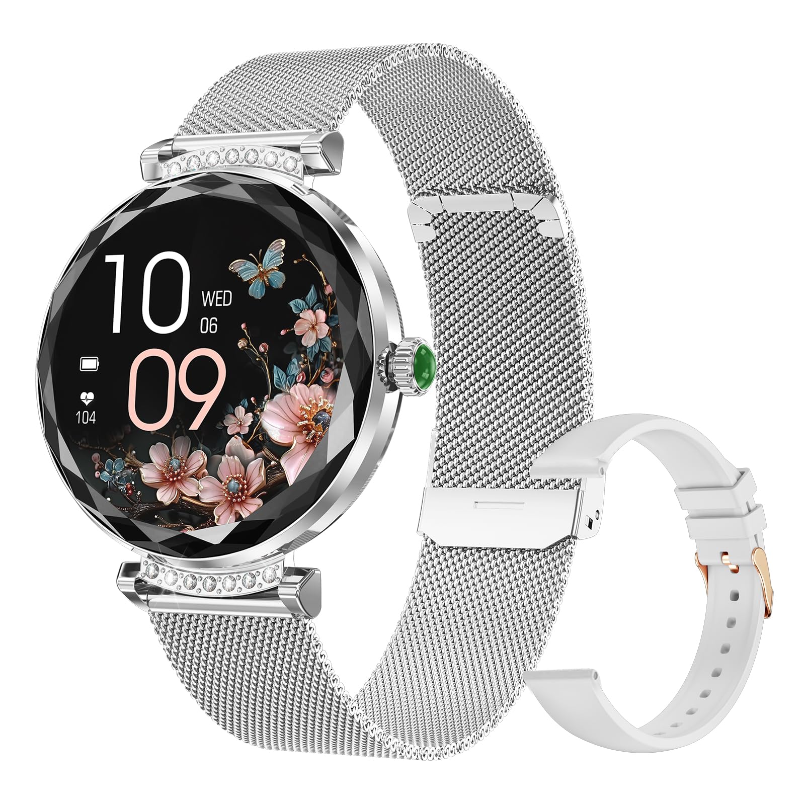 Smartwatch unisex, schermo AMOLED da 1,2 pollici, cassa in lega di zinco + cinturino in acciaio, chiamata Bluetooth/rilevamento frequenza cardiaca/notifica chiamate, smartwatch multiuso NX7pro