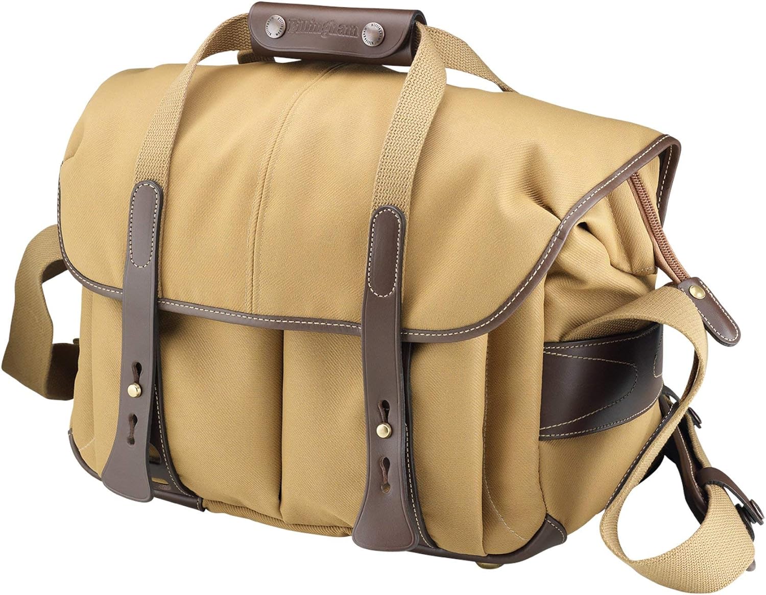 Billingham 307 Khaki FibreNyte Camera Bag with Chocolate Leather Trim