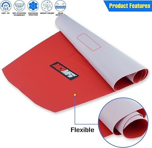 Miniatura 9 de Funda blanda universal para asiento de motocicleta para todas las motos de tierra, motocross, MX, cross, enduro (rojo)