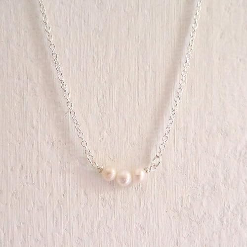 Miniatura 2 de No Grit No Pearl Self Love Sterling Silver Necklace 17'' - 18'' Length