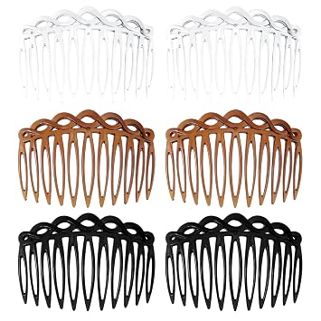 Ymapinc 6PCS French Hair Combs for Women - Resin Decorative Comb Clips, Small Hair Styling Tools for Curly Straight Hair, Bridal Wedding Accessories