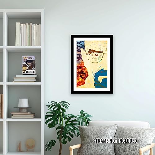 Miniatura 3 de CultClassicPosters Breaking Bad Walter White - Póster minimalista hecho a mano de 13 × 19 con silueta de Heisenberg, arte de pared de papel