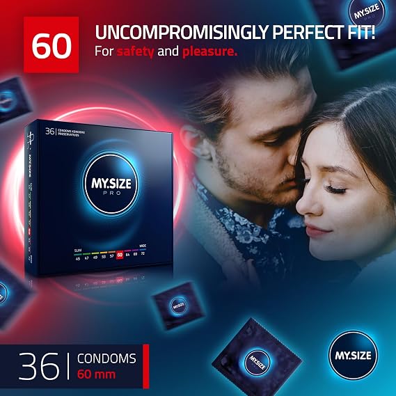 MY.SIZE PRO Condom Size 5, 60 mm, XL, 36 Condoms - Perfect fit and a Suitable Size for Everybody