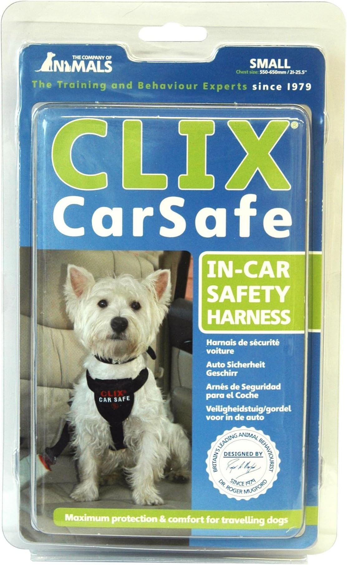 Company Of Animals CLIX Dog Car Harness SM, 21 to 25-1/2-Inch Girth