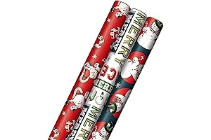 Hallmark Vintage Christmas Wrapping Paper Rolls, 3-Rolls (120 Sq. Ft. Total) -...