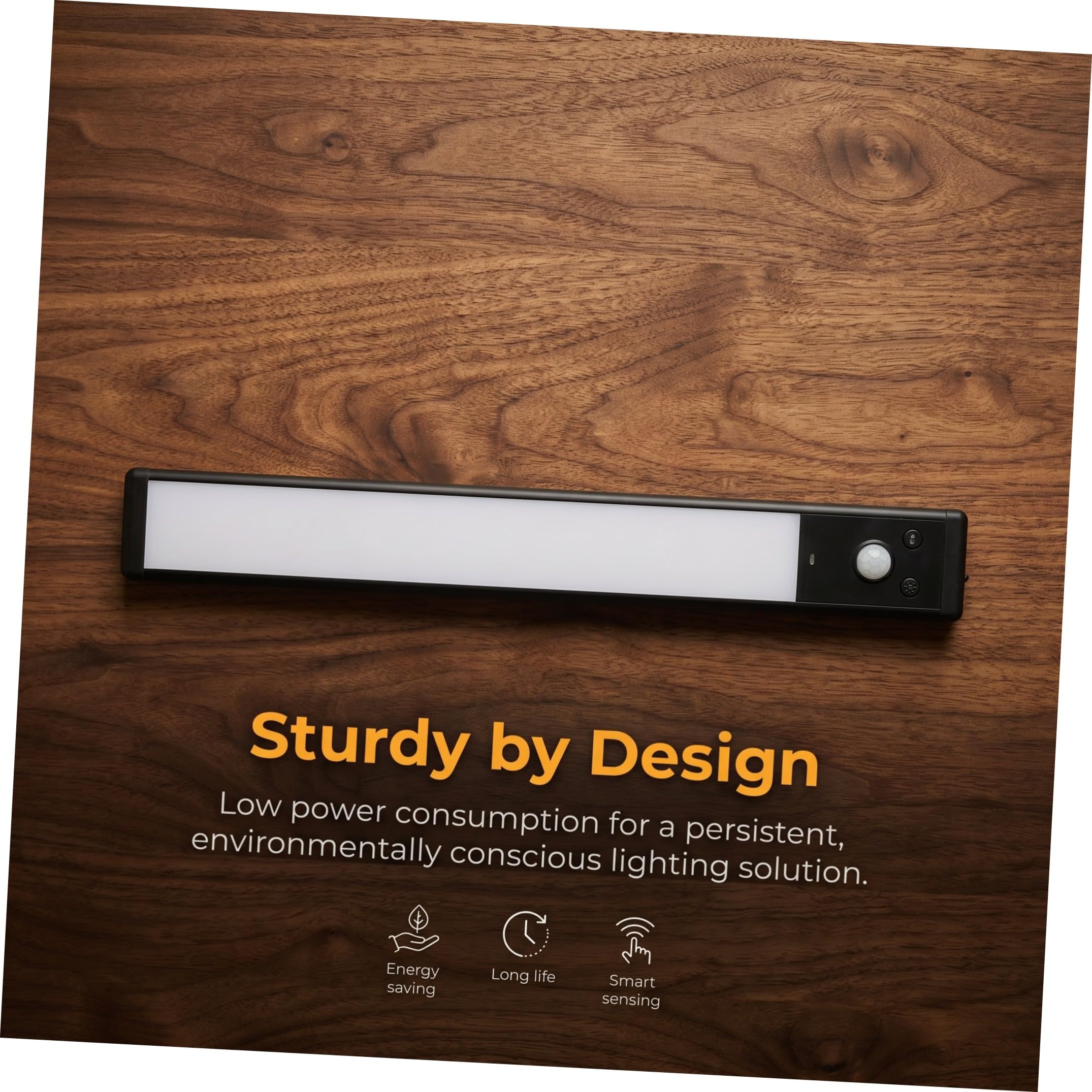 UPKOCH 4 Piezas Luces LED Diseño Compacto en Aleación de Aluminio y Plástico Sensor de Movimiento Iluminación Suave para Cocina y Pasillo para Gabinetes Negros