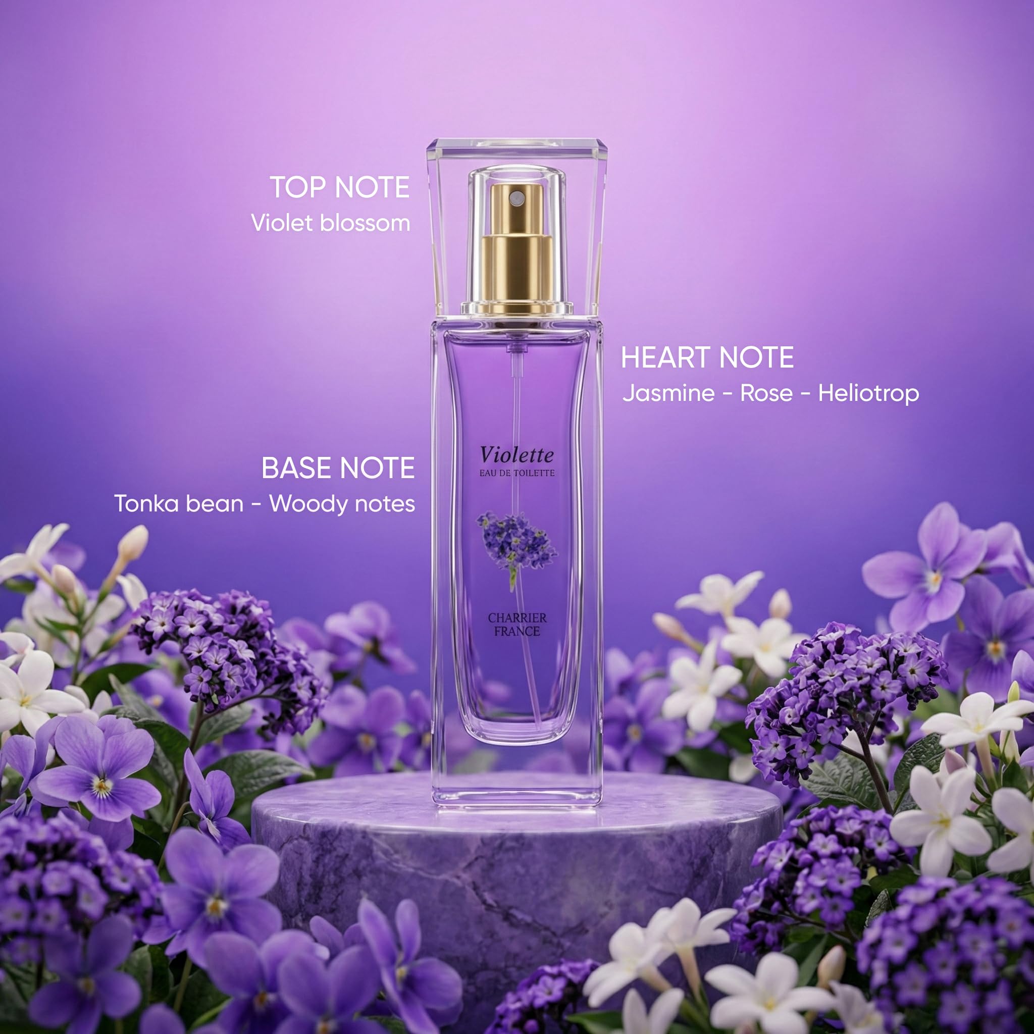 Charrier Parfums Range Provence Violette Eau de Toilette Spray 30