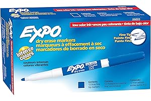 Expo Blue Dry-Erase Markers: Mark Boldly, Erase Cleanly