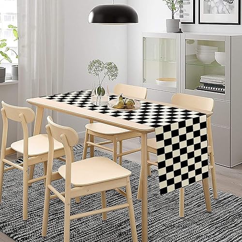 Miniatura 49 de Camino de mesa ondulado de los años 70, retro, hippie abstracto, vintage, verde, rosa, con estampado de ondas para el hogar, cocina, comedor, patio,